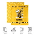 thumbnail image 6 of Logo Brands West Virginia State Yellow Jackets 60"x70" Super Plush Blanket, 6 of 7