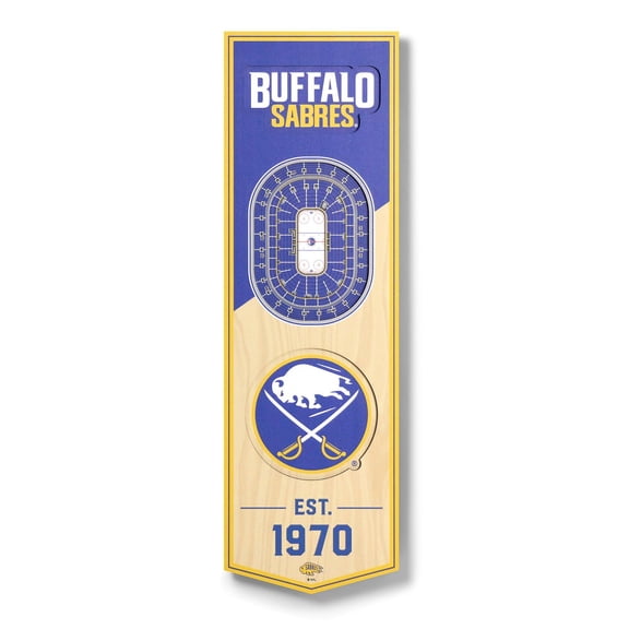 YouTheFan NHL 3D Stadium View 6x19 Banner, Assorted Teams