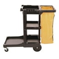 thumbnail image 3 of Rubbermaid Cleaning Cart with Zippered Bag, Black 4 Shelves, 3 of 10
