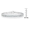thumbnail image 3 of Lab Created White Sapphire Gemstone Tennis Bracelet in Sterling Silver, 3 of 5