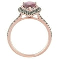 thumbnail image 3 of Pear Cut Rhodolite Garnet & 0.25 C.T.T.W. Halo Diamond Ring in 14K Gold, 3 of 6