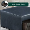 thumbnail image 5 of Studio Living Hailey Storage Ottoman in Brown Faux Leather, 5 of 8