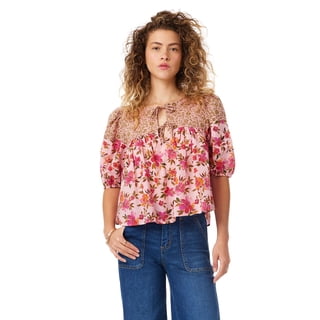 BILA Women's Tie-Neck Cotton Top