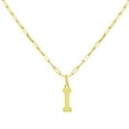 thumbnail image 1 of Initial Paperclip Chain Pendant Necklace in 14K Gold, 1 of 5