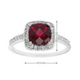 thumbnail image 3 of Cushion Cut Gemstone & 0.18 CT.T.W. Halo Diamond Ring in 14K Gold, 3 of 4