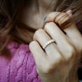 thumbnail image 6 of 0.95 CT. T.W. Round Cut Diamond Semi Eternity Band in 14K Gold, 6 of 7