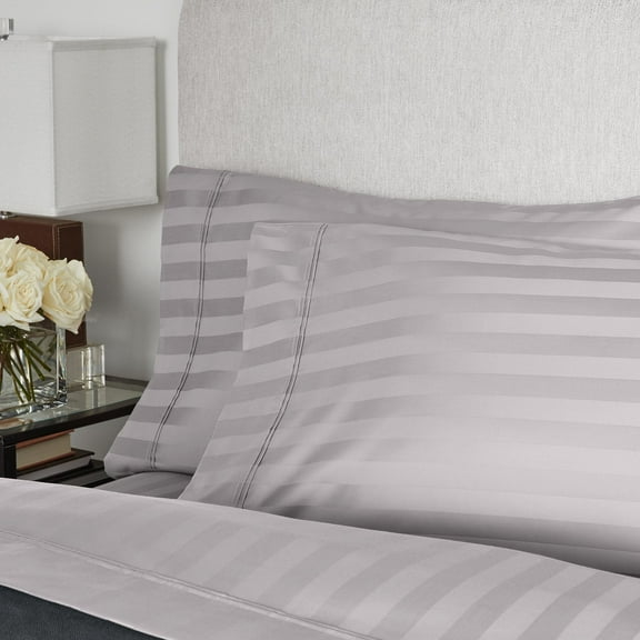 Member's Mark 2-Pack 700-Thread-Count Egyptian Cotton Striped Pillowcases, Assorted Sizes