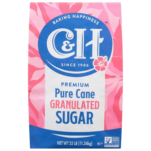 C&H Granulated White Sugar, 25 lb.