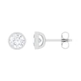 thumbnail image 3 of Lab Created Diamond Earrings in 14K Gold, 3 of 4