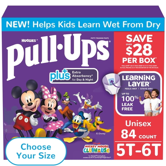 Pull-Ups Unisex Plus Training Pants, Sizes 2T-6T