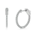 thumbnail image 1 of 0.45 T.W. Lab Created Round Diamond Hoop Earrings in 14K Gold, 1 of 5
