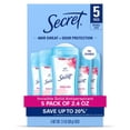 thumbnail image 1 of Secret Invisible Solid Antiperspirant Deodorant, Powder Fresh, 2.4 oz., 5 pk., 1 of 10