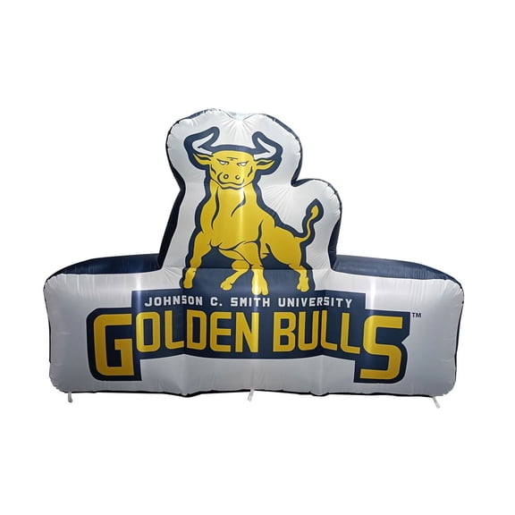 Logo Brands Johnson C Smith Golden Bulls Pre-Lit 7’x10’ Inflatable