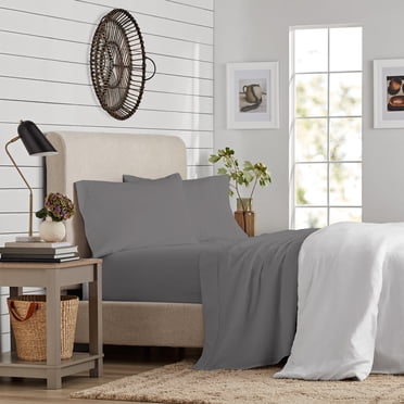 Purity Home 100% Organic Cotton Brushed Percale Sheet Set, Assorted Sizes