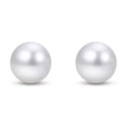 thumbnail image 2 of White Cultured Freshwater Pearl Stud Earrings, 2 of 3