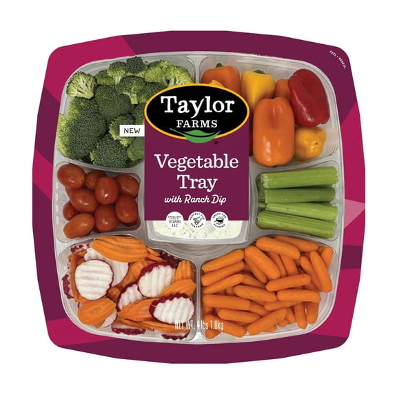 Taylor Farms Vegetable Tray with Ranch Dip, 4 lbs.