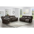 thumbnail image 1 of Manhattan Top-Grain Leather 3-Piece Reclining Sofa Set, Assorted Colors, 1 of 21