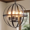 thumbnail image 3 of Cedar Hill 4-Light Open Metal Globe Chandelier, 4 light bulbs Included, 3 of 6
