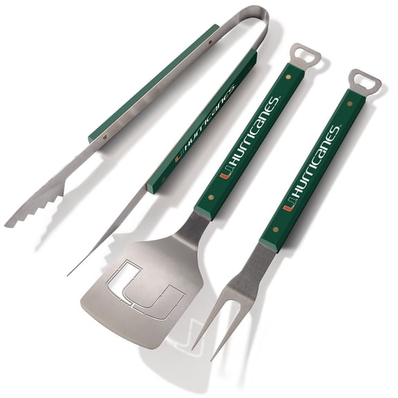 YouTheFan Miami Hurricanes 3pc. Grill Set