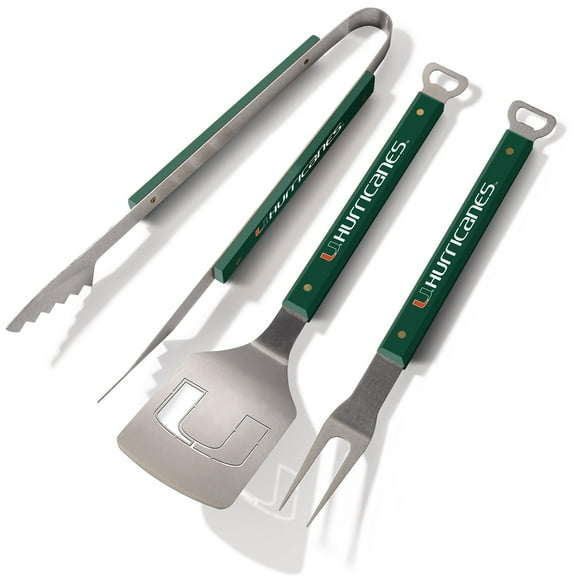 YouTheFan Miami Hurricanes 3pc. Grill Set