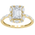 thumbnail image 1 of 1.60 CT.T.W. Emerald, Marquise, and Round Cut Lab Created Diamond Ring in 14K Gold, 1 of 6