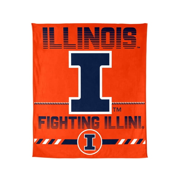 Logo Brands Illinois Fighting Illini 60"x70" Super Plush Blanket