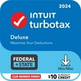 thumbnail image 1 of Intuit TurboTax Deluxe 2024 Email Delivery, Federal and State Returns + Federal E-file with $10 in-product credit, 1 of 7
