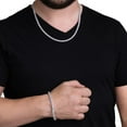 thumbnail image 8 of Men's Gemstone Tennis Bracelet in Sterling Silver, 8 of 8
