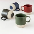 thumbnail image 5 of Over and Back 5-Piece Color-Glazed Stackable Mug Set with Rack, 5 of 5