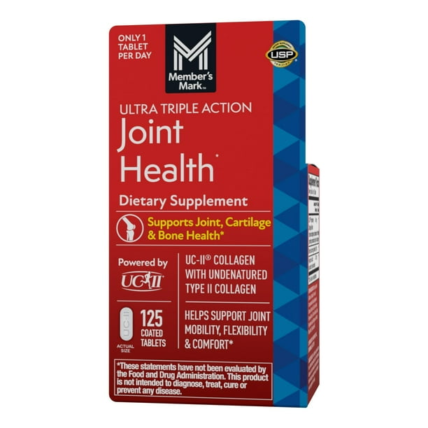 健康・医学 TUK Member's Mark Ultra Triple Action Joint Health Tablets, 125