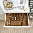 thumbnail image 5 of iDesign Expandable Acacia Wood Cutlery Drawer Organizer, 5 of 8