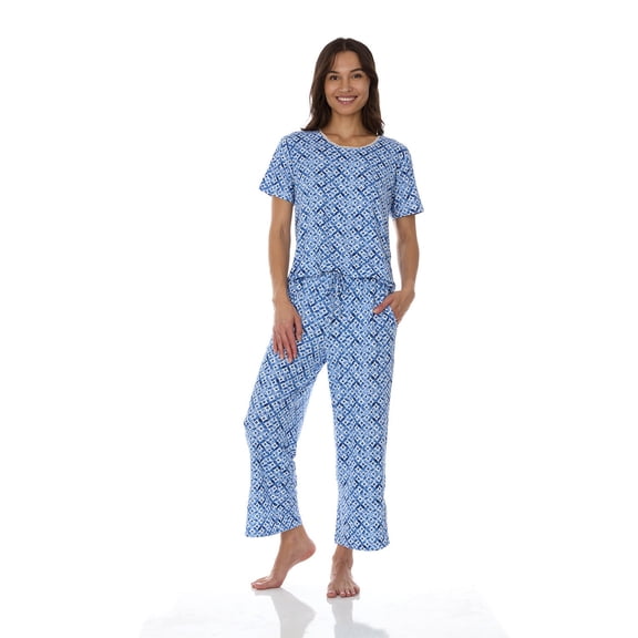 Flora Nikrooz 2 Piece Short Sleeve Capri PJ Set