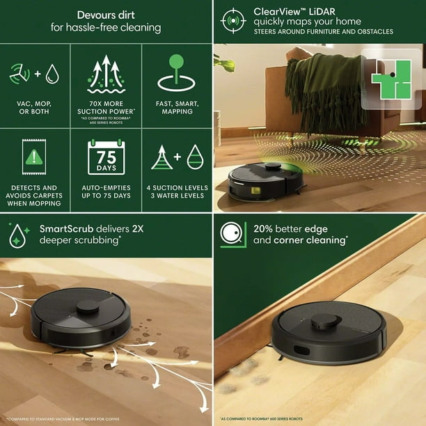 iRobot Roomba 1020 Robot Vacuum and Mop with 75 days of self