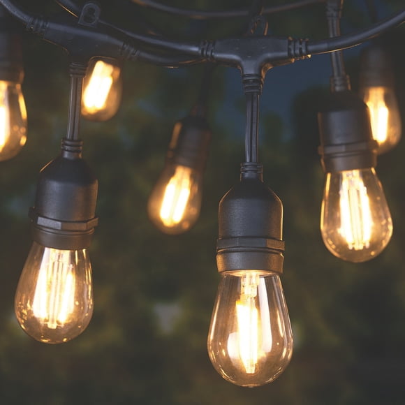 Member's Mark 48' Outdoor LED Café String Lights, 24 Bulbs