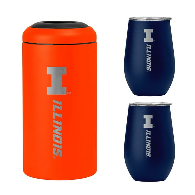 NCAA Stainless Steel Wine Chiller and Tumbler Set