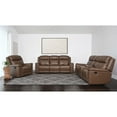thumbnail image 1 of Gilmore 3-Piece Leather Reclining Sofa Set, Brown, 1 of 11