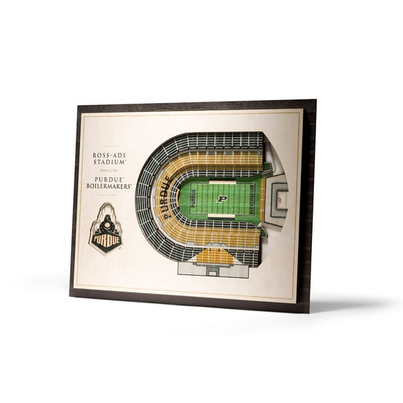 YouTheFan Purdue Boilermakers 17"x13" 3D 5 Layer Stadium View Wall Art