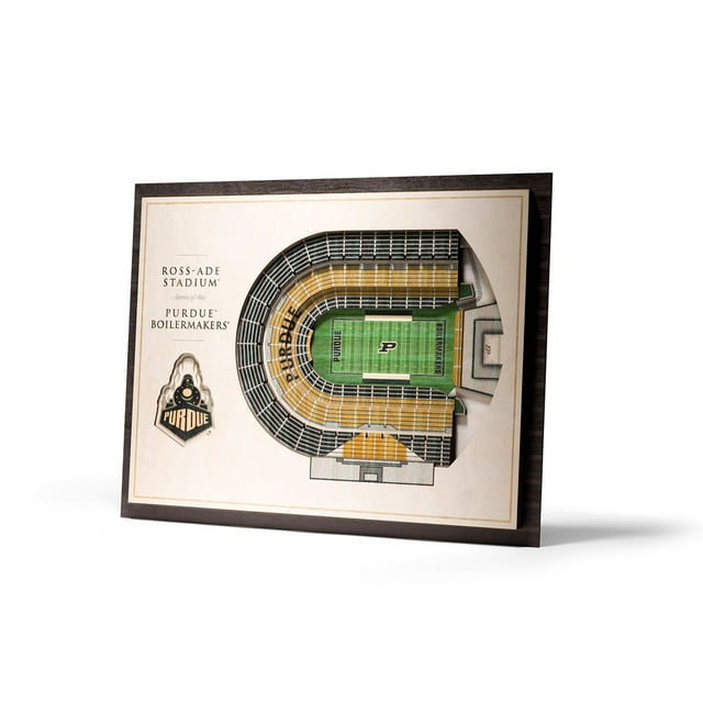 YouTheFan Purdue Boilermakers 17"x13" 3D 5 Layer Stadium View Wall Art