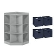 thumbnail image 1 of RiverRidge Kids Corner Playroom 6 Cubby Cabinet with 4 Folding Storage Bins, 1 of 7