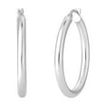 thumbnail image 3 of High Polish Hoop Earrings in 14K Gold, 3 of 6