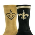 thumbnail image 3 of New Orleans Saints Adult 2-Pack Crew Socks, 3 of 3