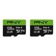 thumbnail image 1 of PNY 128GB Elite-X Class 10 U3 V30 microSDXC Flash Memory Card 2 Pack, 1 of 7