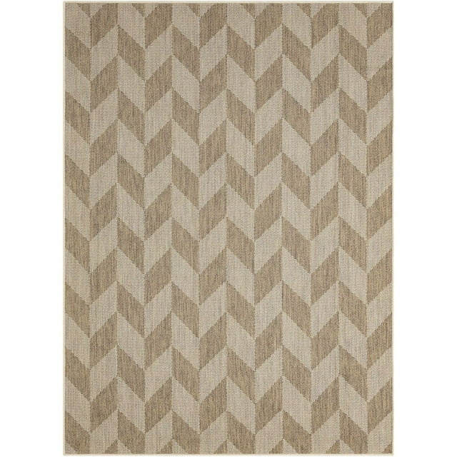 Nicole Miller New York Patio Country Calla Contemporary Herringbone Indoor/Outdoor Area Rug