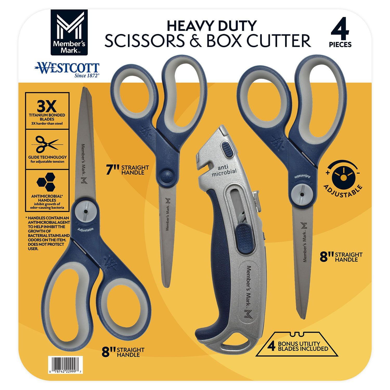 Member's Mark Anti-Microbial Scissors with Box Cutter - Samsclub.com