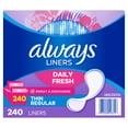 thumbnail image 10 of Always Daily Panty Liners, Unscented, 240 ct., 10 of 10