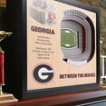 thumbnail image 2 of YouTheFan Georgia Bulldogs 25-Layer Football Stadium View 3D Wall Art, 2 of 5