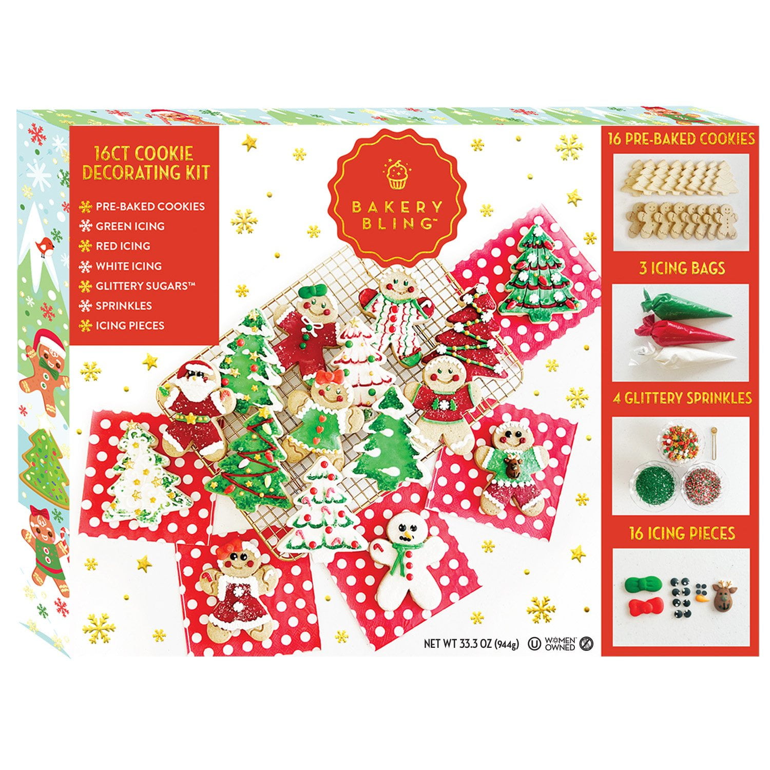 Bakery Bling Christmas Cookie Decorating Kit, 37 oz