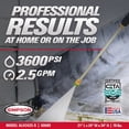 thumbnail image 2 of Simpson 3600 PSI at 2.5 GPM HONDA® GX200 with AAA® Triplex Plunger Pump Cold Water Professional Gas Pressure Washer, 2 of 16