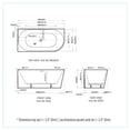 thumbnail image 6 of Left or Right Corner Freestanding Bath Tub and Shower Finnley 59‑in Acrylic Soaking Bathtub in White High‑Gloss, 6 of 10