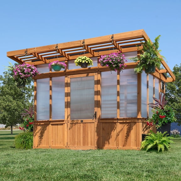 Backyard Discovery 11' x 7' Modern Cedar Greenhouse - DIY